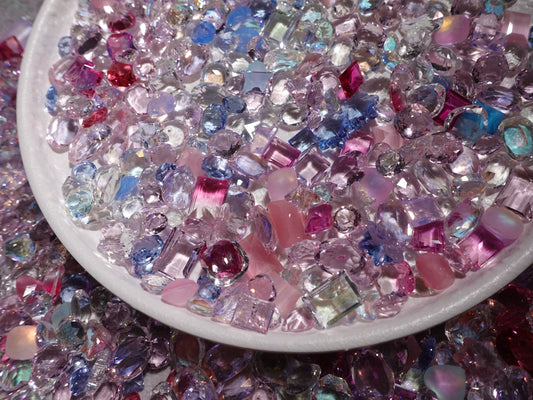 White/Pink/Blue Mixed Pointed Back Crystal Glass Rhinestones for Nails Arts and DIY