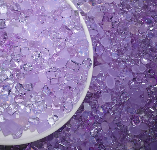 Luxe Purple Mixed Pointed Back Crystal Glass Rhinestones for Nails Art and DIY