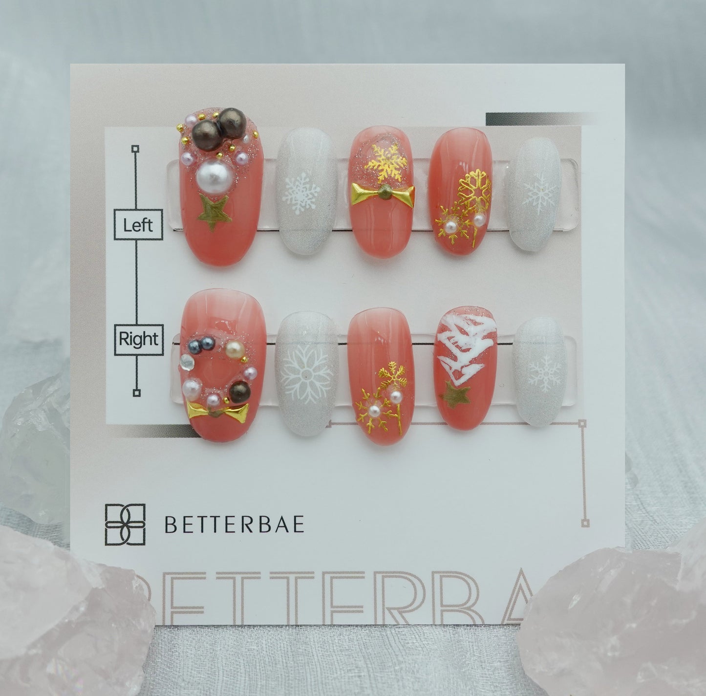 Christmas press on nails | BetterBae press on nails 